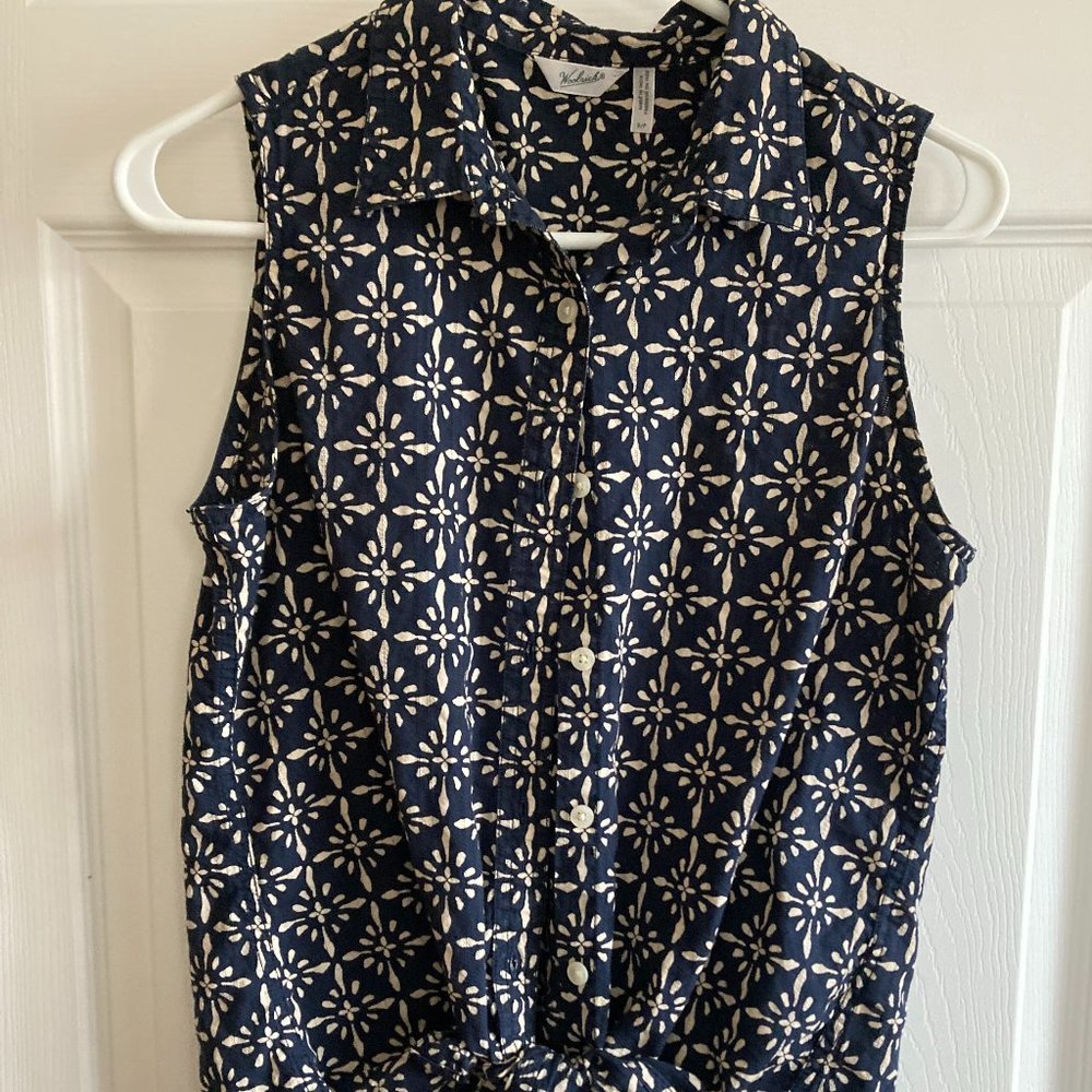 Woolrich tie front sleeveless shirt - size S/P